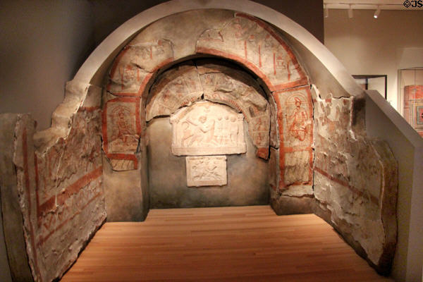 Shrine to god Mithras (168-9 CE) from Dura-Europos on Euphrates River at Yale University Art Gallery. New Haven, CT.