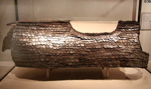 Horse armor (200-56 CE) from Dura-Europos on Euphrates River at Yale University Art Gallery. New Haven, CT.