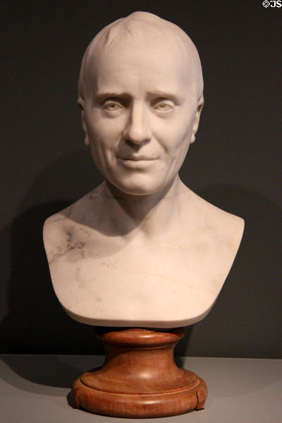 Marble bust of Jean Le Rond d'Alembert (c1802) by Jean-Antoine Houdon of France at Yale University Art Gallery. New Haven, CT.