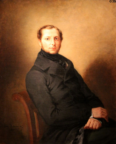 Count Charles de Mornay portrait (1837) by Eugène Delacroix of France at Yale University Art Gallery. New Haven, CT.