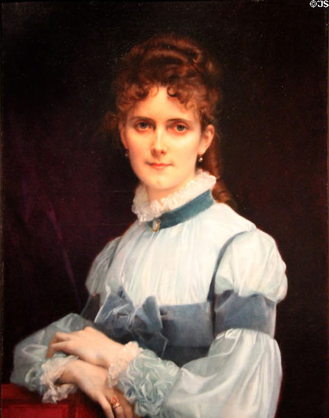 Miss Fanny Clapp portrait (1881) by Alexandre Cabanel of France at Yale University Art Gallery. New Haven, CT.
