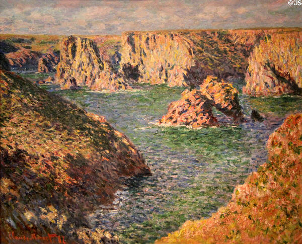 Port-Domois, Belle-Île painting (1887) by Claude Monet of France at Yale University Art Gallery. New Haven, CT.
