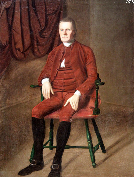 Portrait of CT revolutionary Roger Sherman (c1775) by Ralph Earl at Yale University Art Gallery. New Haven, CT.