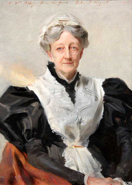 Portrait of Mrs. Frederick Mead (née Mary Eliza Scribner) (1893) by John Singer Sargent at Yale University Art Gallery. New Haven, CT.