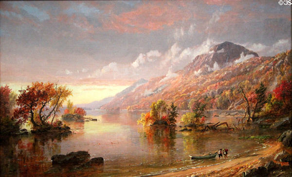 Lake George painting (c1860-70) by Jasper Francis Cropsey at Yale University Art Gallery. New Haven, CT.
