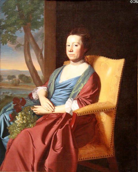 Mrs. Isaac Smith (née Elizabeth Storer) portrait (1769) by John Singleton Copley at Yale University Art Gallery. New Haven, CT.