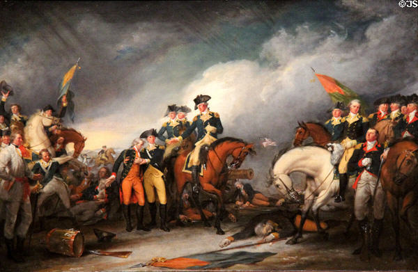 Capture of the Hessians at Trenton, Dec. 26, 1776 painting (1787-94) by John Trumbull at Yale University Art Gallery. New Haven, CT.