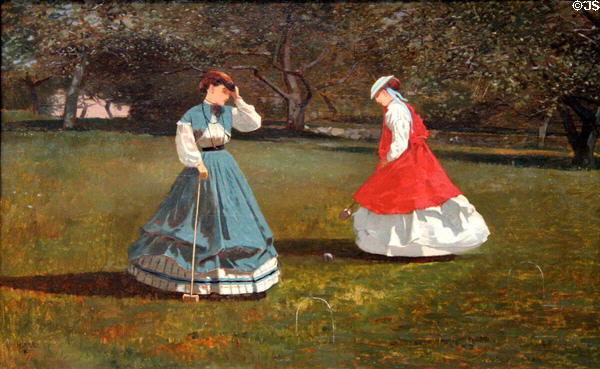 Game of�Croquet painting (1866) by Winslow Homer at Yale University Art Gallery. New Haven, CT.