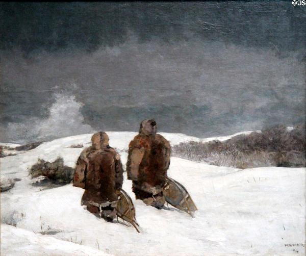 Below Zero painting (1894) by Winslow Homer at Yale University Art Gallery. New Haven, CT.