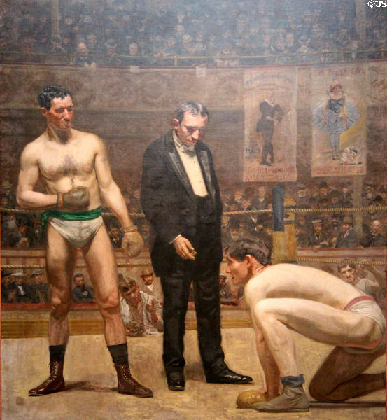 Taking the Count painting (1898) by Thomas Eakins at Yale University Art Gallery. New Haven, CT.