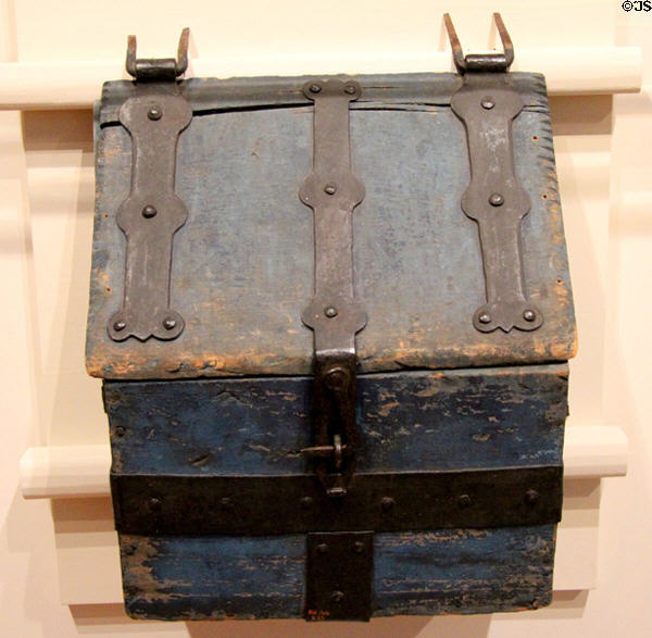 Toolbox from Conestoga Wagon (1800-50) from PA at Yale University Art Gallery. New Haven, CT.