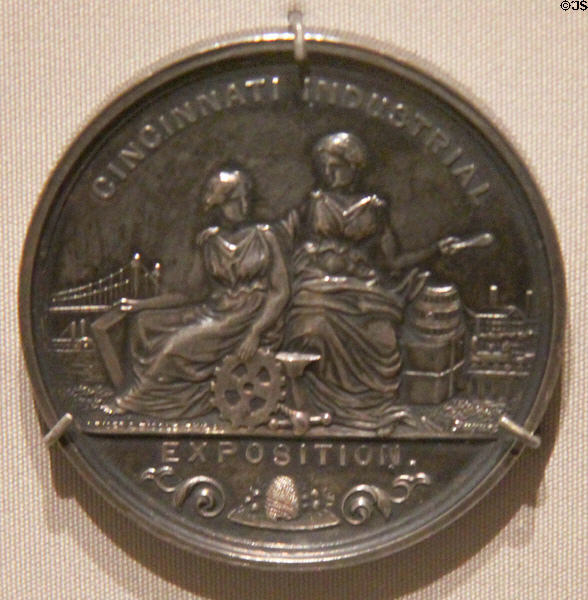 Cincinnati Industrial Exposition medal (1879) by Anthony Paquet of Philadelphia at Yale University Art Gallery. New Haven, CT.