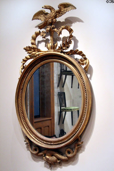Looking glass (1802-25) attrib. John Doggett of Roxbury, MA at Yale University Art Gallery. New Haven, CT.