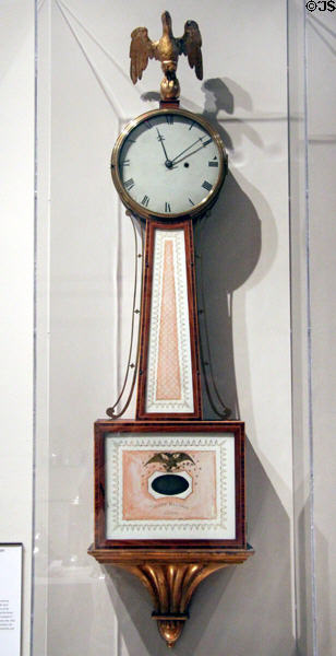 Banjo clock (1805-9) by Jabez C. Baldwin of Salem, MA at Yale University Art Gallery. New Haven, CT.