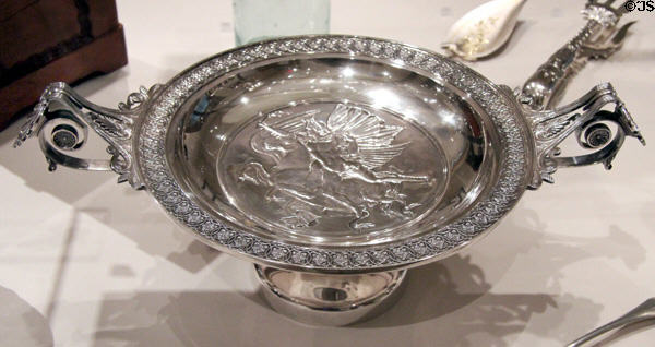 Silver tazza with classical design (1865-9) by Edward C. Moore of New York at Yale University Art Gallery. New Haven, CT.