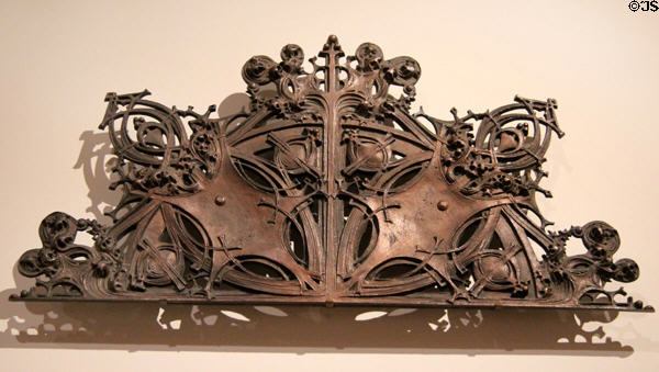 Elevator door ornament from Schlesinger & Mayer Department Store of Chicago (1899) by Louis H. Sullivan & George Grant Elmslie at Yale University Art Gallery. New Haven, CT.