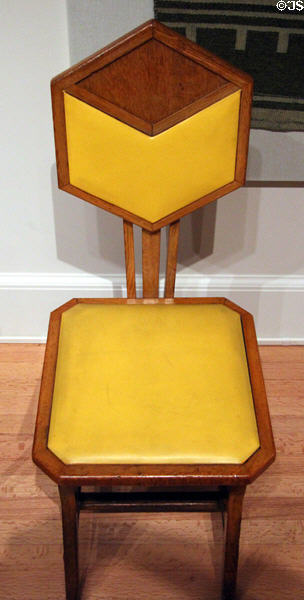 Side chair for Imperial Hotel, Tokyo (1921) by Frank Lloyd Wright at Yale University Art Gallery. New Haven, CT.