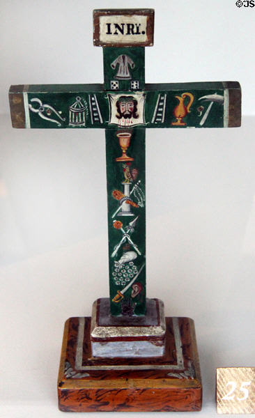 Mexican folk cross (c18th-19thC) at Knights of Columbus Museum. New Haven, CT.