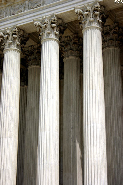 Corinthian columns of Supreme Court building. Washington, DC.