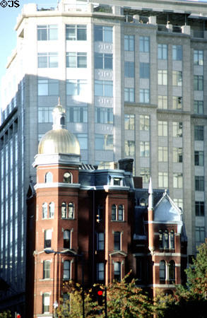 Victorian & modern buildings mix on Pennsylvania Ave. Washington, DC.