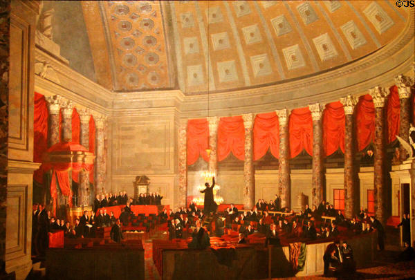 House of Representatives painting (1822-3) by Samuel F.B. Morse at Corcoran Gallery of Art. Washington, DC.