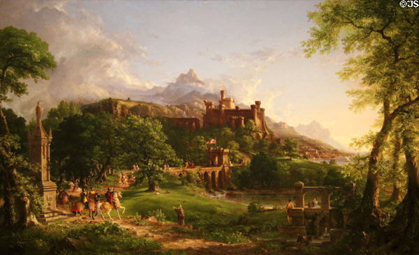 The Departure painting (1837) by Thomas Cole at Corcoran Gallery of Art. Washington, DC.