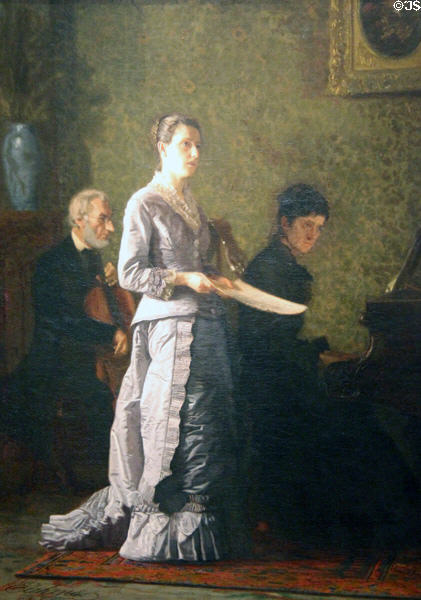 Singing a Pathetic Song painting (1881) by Thomas Eakins at Corcoran Gallery of Art. Washington, DC.