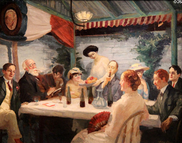 John Butler Yeats at Petitpas restaurant painting (1910) by John Sloan at Corcoran Gallery of Art. Washington, DC.