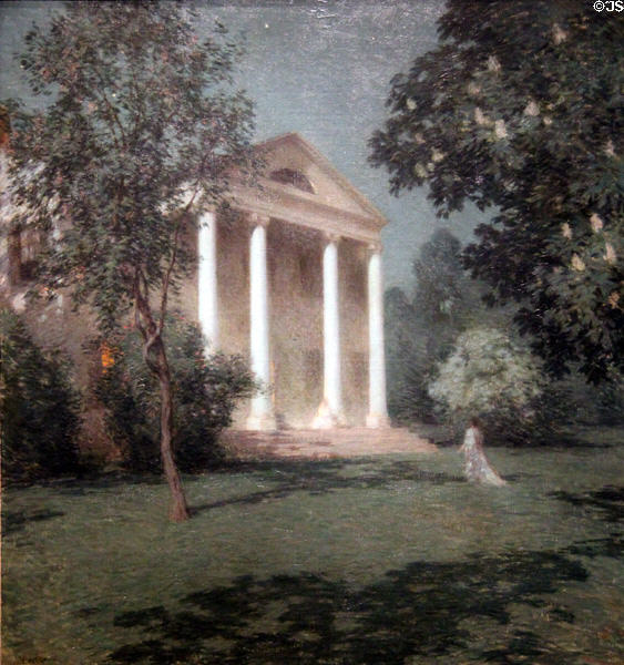 May Night with Old Lyme, CT home of Florence Griswold painting (1906) by Willard Leroy Metcalf at Corcoran Gallery of Art. Washington, DC.