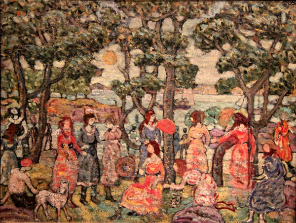 Landscape with Figures painting (1921) by Maurice Prendergast at Corcoran Gallery of Art. Washington, DC.