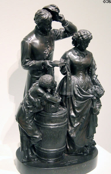 Taking the Oath & Drawing Rations bronze sculpture (1866) by John Rogers at Corcoran Gallery of Art. Washington, DC.