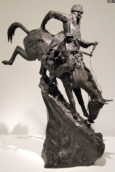 Mountain Man bronze sculpture (1903) by Frederic Remington at Corcoran Gallery of Art. Washington, DC.
