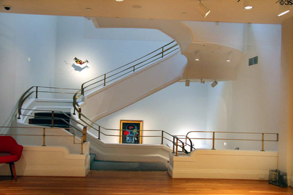 Stairway in newer wing of The Phillips Collection. Washington, DC.