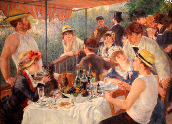 Luncheon of the Boating Party painting (1880-1) by Pierre-Auguste Renoir at The Phillips Collection. Washington, DC.