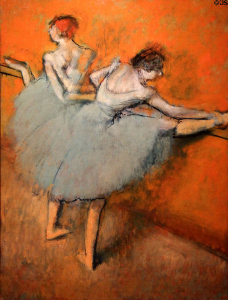 Dancers at the Barre painting (c1900) by Edgar Degas at The Phillips Collection. Washington, DC.