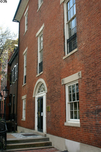 Decatur House (1818) (748 Jackson Pl. NW). Washington, DC. Style: Federal. Architect: Benjamin Henry Latrobe. On National Register.