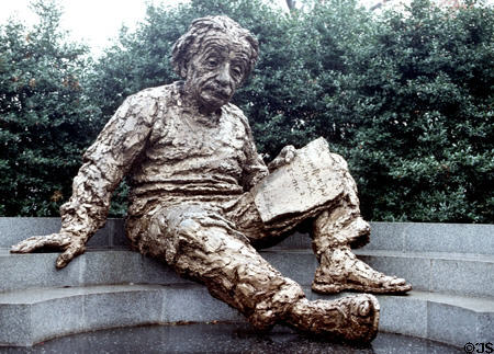 Albert Einstein statue (1974) by Robert Berks (Constitution Ave. & 23rd). Washington, DC.