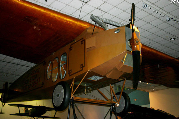 Fokker T2 used on first transcontinental nonstop flight (1923) piloted by Oakley G. Kelly & John A. Macready in Air & Space Museum. Washington, DC.