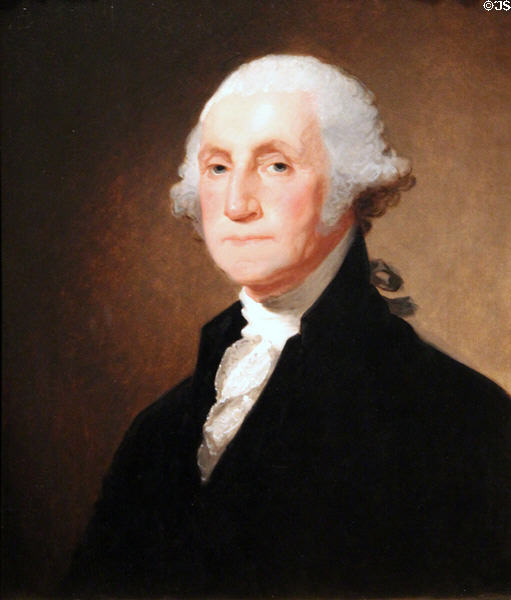 George Washington portrait (c1821) by Gilbert Stuart at National Gallery of Art. Washington, DC.