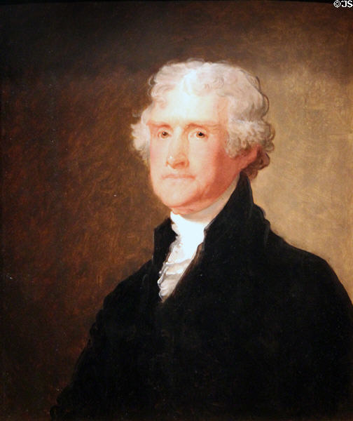 Thomas Jefferson portrait (c1821) by Gilbert Stuart at National Gallery of Art. Washington, DC.