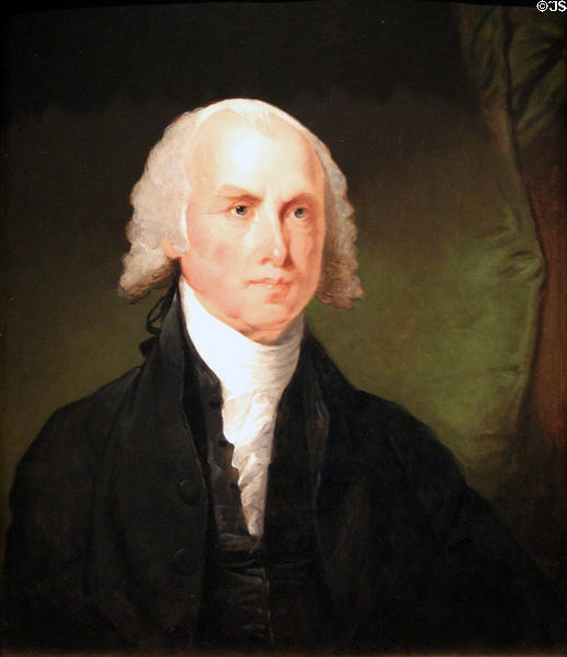 James Madison portrait (c1821) by Gilbert Stuart at National Gallery of Art. Washington, DC.
