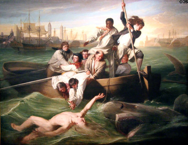 Watson & the Shark painting (1778) by John Singleton Copley at National Gallery of Art. Washington, DC.