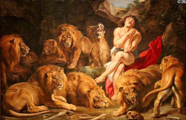 Daniel in the Lions Den painting (1614-6) by Peter Paul Rubens at National Gallery of Art. Washington, DC.