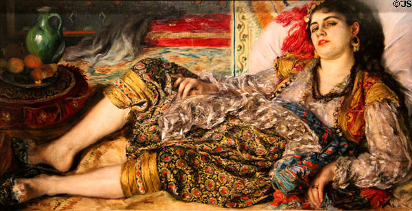 Odalisque painting (1870) by Auguste Renoir at National Gallery of Art. Washington, DC.