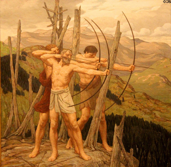 The Archers (1917) by Bryson Burroughs at Renwick Gallery. Washington, DC.