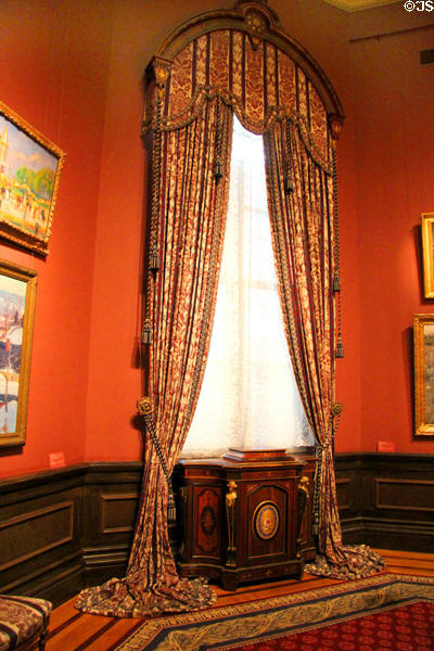 Curtains & sideboard at Renwick Gallery. Washington, DC.