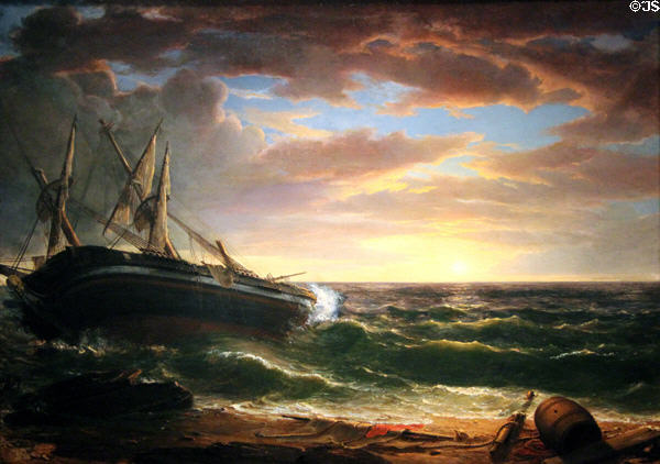 Stranded Ship painting (1844) by Asher Brown Durand at National Gallery of Art. Washington, DC.