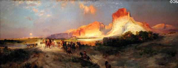 Green River Cliffs, Wyoming painting (1881) by Thomas Moran at National Gallery of Art. Washington, DC.