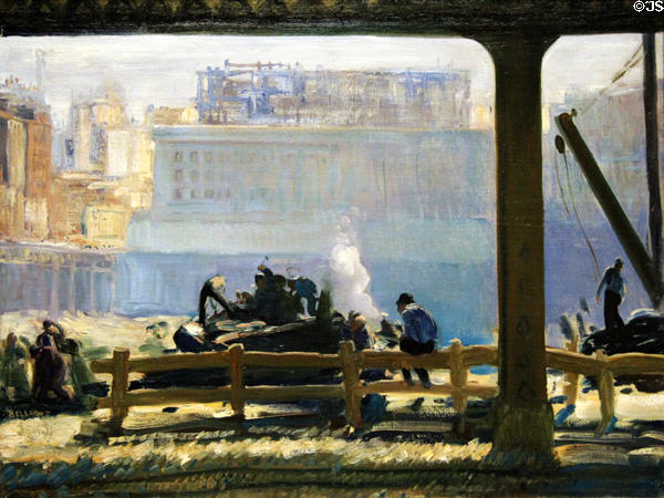 Blue Morning painting (1909) by George Bellows at National Gallery of Art. Washington, DC.