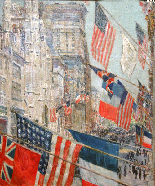Allies Day, May 1917 painting (1917) by Childe Hassam at National Gallery of Art. Washington, DC.